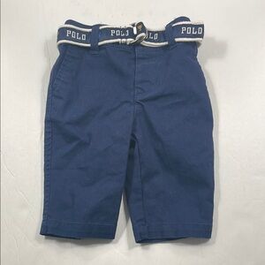 Ralph Lauren Kids Boys Blue Casual Shorts with POLO belt.